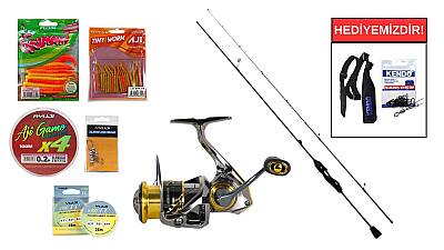 Fujin Ajime Black Swan 175cm 02-3gr&Ryuji Ares X 1000S 5+1BB LRF Seti - 1