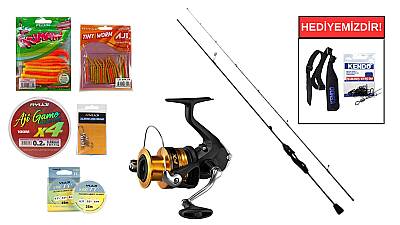 Fujin Ajime Black Swan 175cm 02-3gr&Shimano LRF Makina FX 1000 FC LRF Seti - 1