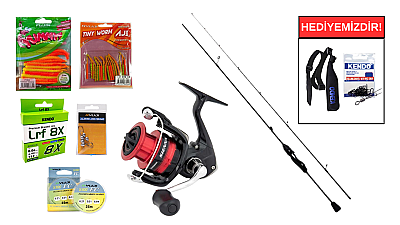 Fujin Ajime Black Swan 190cm 03-4gr&Shimano Sienna 500 FG LRF Seti - 1