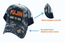 Fujin Armalı Kamuflaj Balıkçı Şapkası - 2