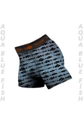 Fujin Boxer Aqua Blue Fish - 1