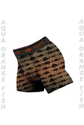 Fujin Boxer Aqua Orange Fish - 1