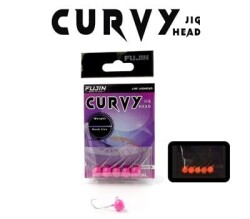 Fujin Curvy Pink Glow Jig Head - Fujin