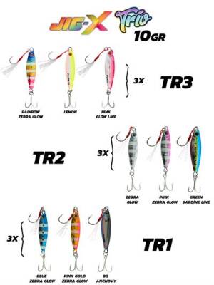 Fujin Jig-X Trio 3lü Micro Jig 10gr - 8