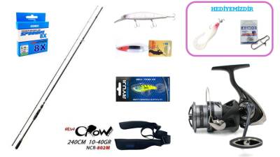 Fujin New Crow 240 cm 10–40 gr & Daiwa Ninja 24 BS LT 4000C Spin Seti - 1