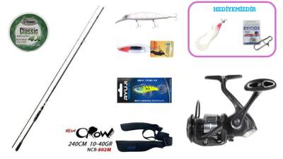 Fujin New Crow 240 cm 10–40 gr & Ryuji Infinity 4000M Spin Seti - 1