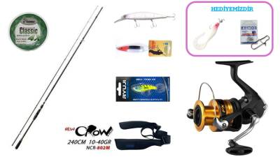 Fujin New Crow 240 cm 10–40 gr & Shimano FX 4000 FC Spin Seti - 1