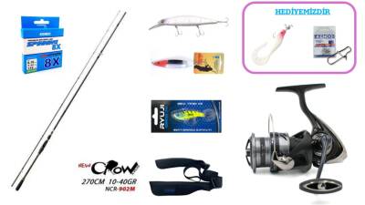 Fujin New Crow 270 cm 10–40 gr & Daiwa Ninja 24 BS LT 4000C Spin Seti - 1