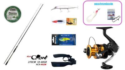 Fujin New Crow 270 cm 10–40 gr & Shimano FX 4000 FC Spin Seti - 1