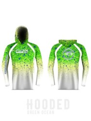 Fujin Performance Hooded Kapüşonlu T-Shirt Green Ocean - Fujin