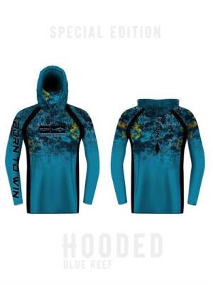 Fujin Performance Hooded Kapüşonlu ve Boyunluklu Blue Reef - 1