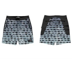 Fujin Performance Short Aqua Blue Fish - Fujin