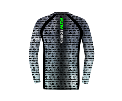 Fujin Performance T-Shirt Aqua Blue Fish - 3