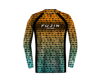 Fujin Performance T-Shirt Aqua Orange Fish - 2