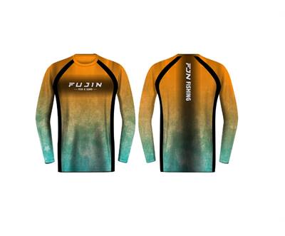 Fujin Performance T-Shirt Aqua Orange - 1