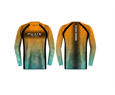 Fujin Performance T-Shirt Aqua Orange - 1