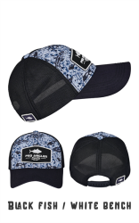Fujin Pro Angler Black Fish + White Bench Şapka - Fujin