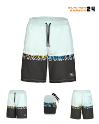 Fujin Pro Angler Board Short Mayo Anthracite Turquoise - Fujin