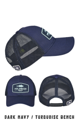 Fujin Pro Angler Dark Navy + Turquoise Bench Şapka - Fujin
