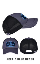 Fujin Pro Angler Grey + Blue Bench Şapka - Fujin
