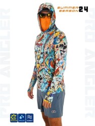 Fujin Pro Angler S24 Buff&Hoodie Makai Orange - Fujin