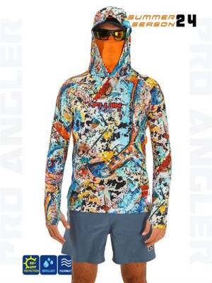 Fujin Pro Angler S24 Buff&Hoodie Makai Orange - 2