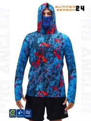 Fujin Pro Angler S24 Buff&Hoodie Red Reef - Fujin