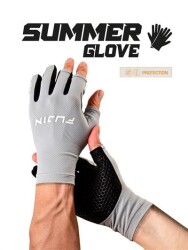 Fujin Pro Angler S24 Summer Gloves Grey - Fujin