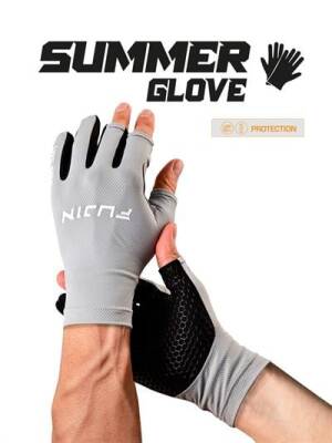 Fujin Pro Angler S24 Summer Gloves Grey - 1