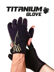Fujin Pro Angler S24 Titanium Gloves Black Gold - Fujin