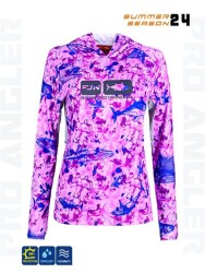 Fujin Pro Angler S24 Women Hooded Echo Purple - Fujin