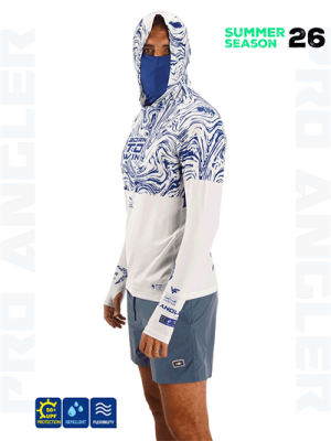 Fujin Pro Angler S26 Buff&Hoodie Izohips White Blue - 2