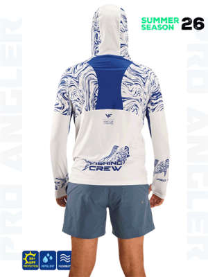 Fujin Pro Angler S26 Buff&Hoodie Izohips White Blue - 3