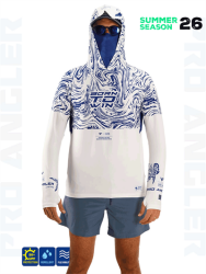 Fujin Pro Angler S26 Buff&Hoodie Izohips White Blue - Fujin