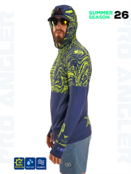 Fujin Pro Angler S26 Hooded Izohips Blue Green - Fujin