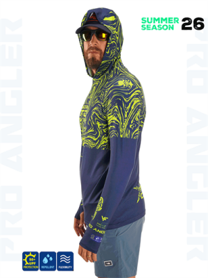 Fujin Pro Angler S26 Hooded Izohips Blue Green - 1