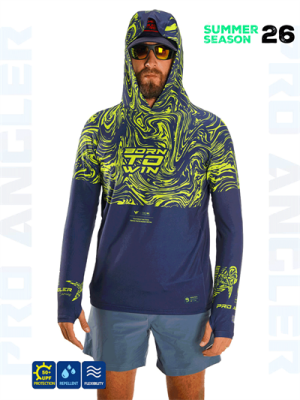 Fujin Pro Angler S26 Hooded Izohips Blue Green - 2