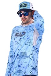 Fujin Pro Angler T-Shirt Blue Fish - 1
