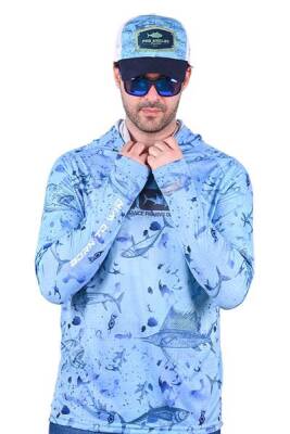 Fujin Pro Angler T-Shirt Blue Fish - 3