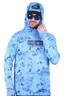 Fujin Pro Angler T-Shirt Blue Fish - 4