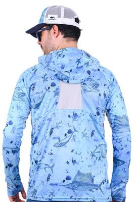 Fujin Pro Angler T-Shirt Blue Fish - 6