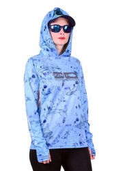 Fujin Pro Angler T-Shirt Women Blue Fish - 2