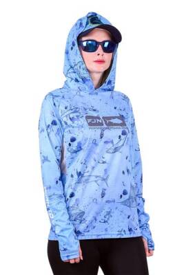 Fujin Pro Angler T-Shirt Women Blue Fish - 2