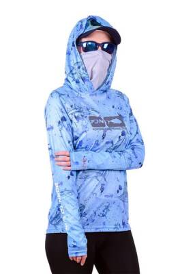 Fujin Pro Angler T-Shirt Women Blue Fish - 3