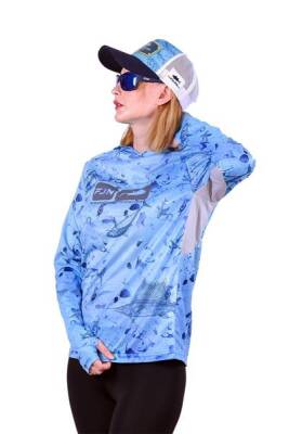 Fujin Pro Angler T-Shirt Women Blue Fish - 4