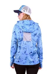 Fujin Pro Angler T-Shirt Women Blue Fish - 5