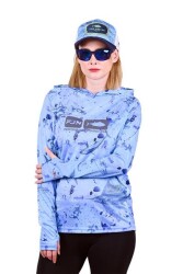 Fujin Pro Angler T-Shirt Women Blue Fish - 6