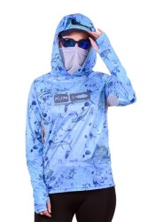 Fujin Pro Angler T-Shirt Women Blue Fish - 7