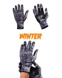 Fujin Pro Angler Winter Gloves Black Camo - Fujin