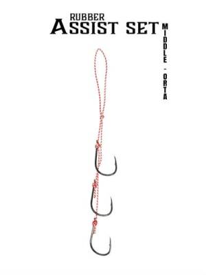 Fujin Rubber Üç Kancalı Assist Set - Middle Size-Orta H21-03 - 1